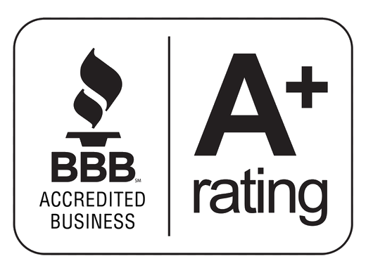 BBB Accredited Business, A plus rating